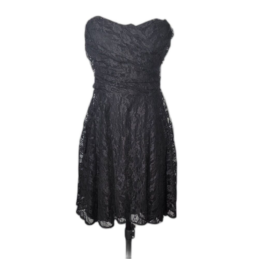 Express Sweetheart LBD Y2K Lace Fit & Flare Cocktail Dress